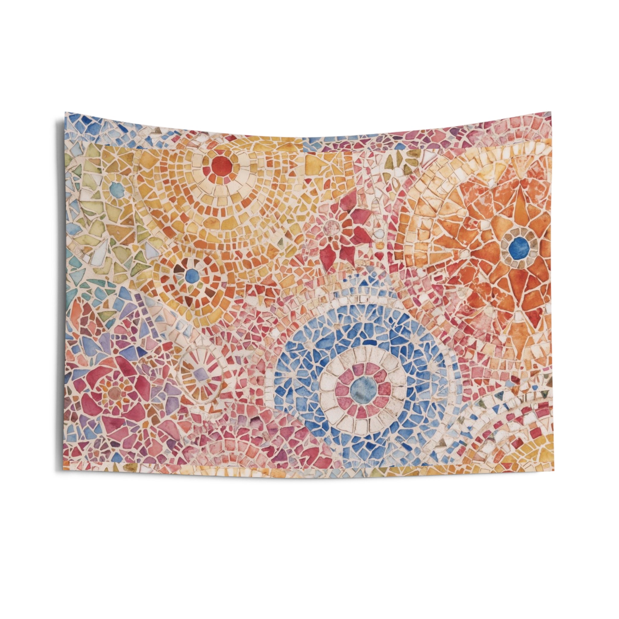 Bohemian Mosaic Wall Tapestry Vibrant Decor For Dorm Room - Rosetta Creative Boutique
